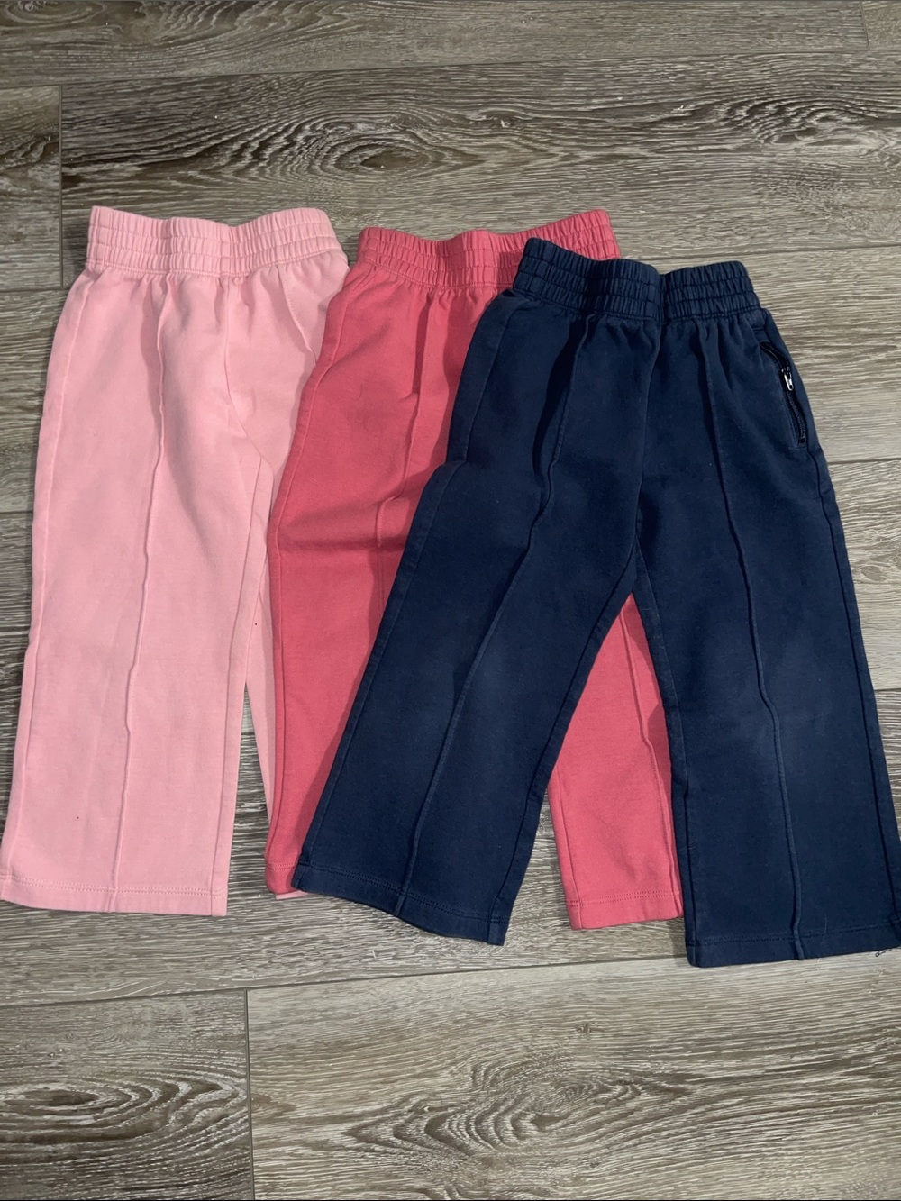 3-Pack Kids Pull-On Joggers in Pink, Coral & Navy